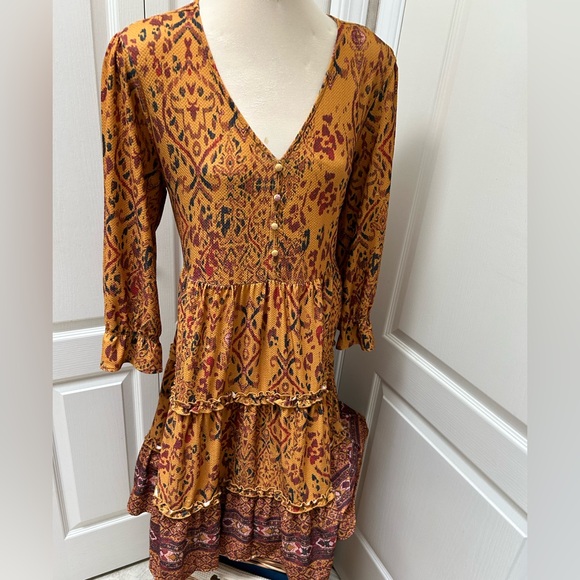 Bohemian Patterned Dress - Picture 1 of 7